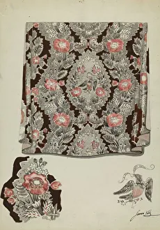 Vail James Prints: Textile Drapery, c. 1937. Creator: James Vail