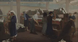 Cotton Prints: Textile factory in Kirovobad. Artist: Stroev, Pyotr Pheonovich (1898-1942)