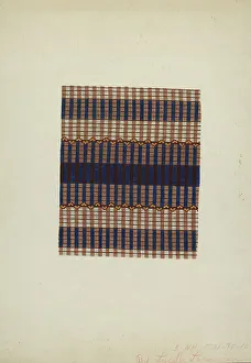 Printed Textile Prints: Textile Print, c. 1938. Creator: Lucille Lacoursiere