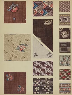 Quilt Prints: Textile from Quilt, c. 1937. Creator: Millia Davenport