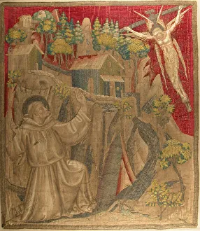 Assisi St Francis Of Collection: Textile with Saint Francis Receiving the Stigmata, Italian, late 14th century