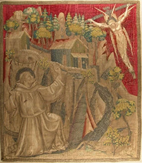 Textile with Saint Francis Receiving the Stigmata, Italian, late 14th century