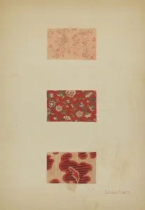 Textile Samples, c. 1938. Creator: Edmond Lorts