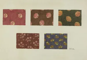 Winter Charlotte Prints: Textile Swatches, c. 1939. Creator: Charlotte Winter