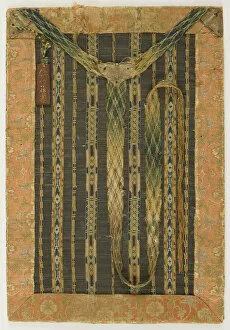 Book Cover Gallery: Textile Wrapper for Jingoji Sutras, 12th century. Creator: Unknown