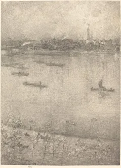 Rosenwald Collection Prints: The Thames, 1896. Creator: James Abbott McNeill Whistler