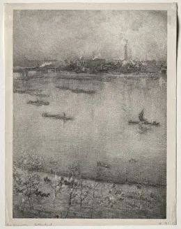 1834 1903 Prints: The Thames, 1896. Creator: James McNeill Whistler (American, 1834-1903)