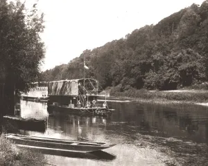 Houseboat Prints: The Thames under Cliveden Wood, Berkshire, 1894. Creator: Unknown