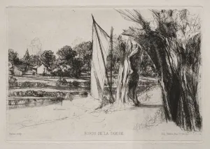 1818 1910 Prints: Thames Ditton - With a Sail, 1864. Creator: Francis Seymour Haden (British, 1818-1910)