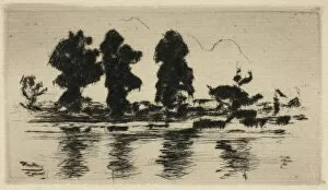 Water Surface Gallery: The Thames, Evening, 1897. Creator: Theodore Roussel