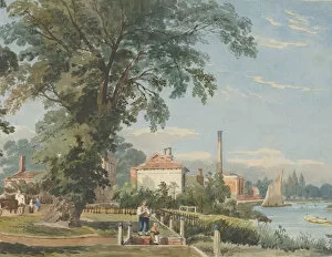 Hammersmith And Fulham Gallery: On the Thames at Hammersmith, ca. 1836. Creator: John Varley I
