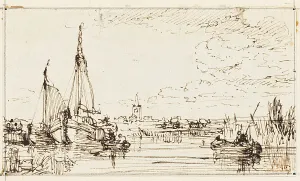Sailing Barge Prints: On the Thames, n.d. Creator: William Leighton Leitch