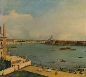 Canaletto Prints: The Thames from Richmond House, 1746. Artist: Canaletto