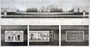 Construction Worker Gallery: Thames Tunnel, London, 1827. Artist: T Blood