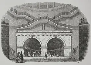 Engineering Prints: Thames Tunnel Wapping entrance, London, 1856. Creator: Cabanach