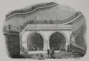 Engineering Prints: Thames Tunnel Wapping entrance, London, 1856. Creator: Cabanach