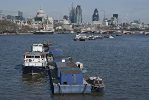 St Mary Axe Prints: Thames view from Waterloo Bridge