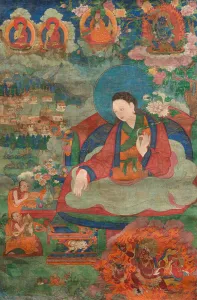Thanka Prints: Thangka of Guru Dromtönpa, 18th century. Creator: Tibetan culture