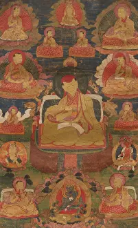 Buddha Prints: Thangka of Namkha Pelzang (1535-1602), 18th century. Creator: Tibetan culture