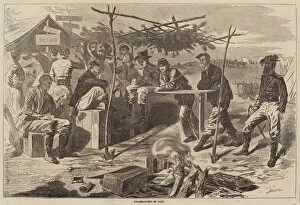 Companionship Gallery: Thanksgiving in Camp, published 1862. Creator: Winslow Homer