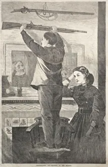 Thanksgiving Day - Hanging up the Musket, 1865. Creator: Winslow Homer (American, 1836-1910)