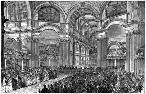 Congregation Gallery: Thanksgiving service in St Pauls Cathedral, London, 1900