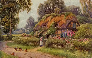 Kitsch Gallery: Thatched cottage, 1930s. Creator: Unknown