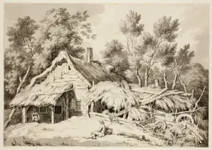 Paul Sandby Prints: Thatched Cottage, n. d. Creator: Paul Sandby