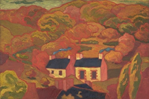 Seguin Armand Prints: Two Thatched Cottages (Les deux chaumieres), about 1893-1894. Creator: Armand Seguin