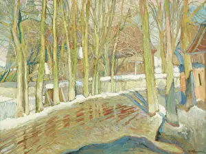 Puddles Prints: Thaw, between 1905-1909. Creator: Stanislaus Kamocki