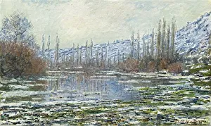 Monet Claude Prints: The Thaw at Vétheuil, 1880. Creator: Claude Monet