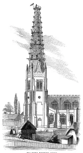 Thaxted Church Spire, 1844. Creator: Unknown Thaxted Church Spire, 1844. Creator: Unknown