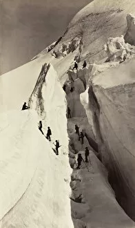 The Alps Collection: [The Ascent of Mont Blanc], 1861. Creator: Auguste-Rosalie Bisson