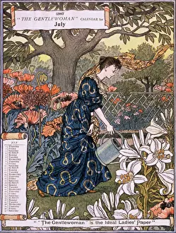 Calendar Prints: 'The Gentlewoman' Calendar for July 1897. Creator: Unknown