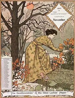 Gathering Prints: 'The Gentlewoman' Calendar for November 1897. Creator: Unknown