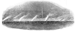 Isambard Kingdom Brunel Gallery: 'The Great Britain'steam-ship leaving Cumberland Basin, Bristol, 1844