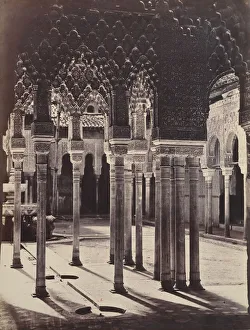 Granada Prints: [The Lion Court at the Alhambra, Viewed from Beneath the Portico Temple], 1862