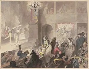 Academic Prints: Theater audience at a ballet performance, 1797. Creator: Johann Heinrich Ramberg