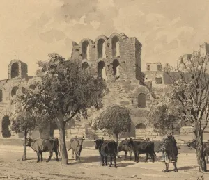 Themistokles Von Eckenbrecher Prints: Theater of Herodes Atticus, 1890. Creator: Themistocles von Eckenbrecher