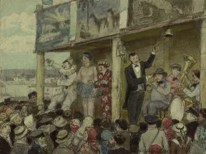 Smirnov Boris Vasilievich Prints: Theater of Wandering Artists near the Moscow Gates