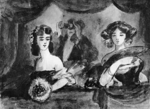 Paul George Prints: At the Theatre, 19th century, (1930). Artist: Constantin Guys