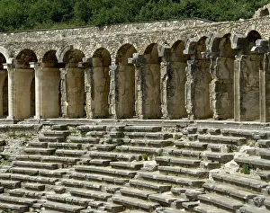 Seat Prints: Theatre of Aspendos, Roman period, 170 AD, Asia Minor, Turkey, 2000. Creator: LTL