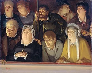 Facial Expressions Prints: Theatre audience, 1840-1886. Creator: Hippolyte Michaud