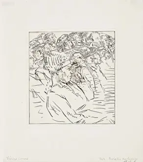 Modernism Prints: Theatre Audience, c1940s. Creator: Therese Lessore