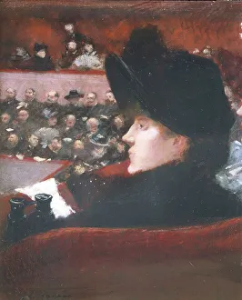 Forain Jean Louis Prints: Theatre Box, c1880. Creator: Jean Louis Forain