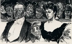 Gibson Prints: At The Theatre, c1876-1898, (1898). Artist: Charles Dana Gibson