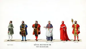 Theatre costume designs for Shakespeares play, Henry VIII, 19th century