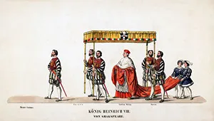 Theatre costume designs for Shakespeares play, Henry VIII, 19th century