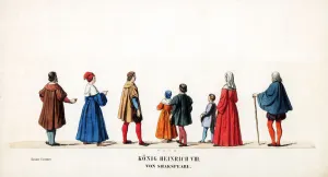 Theatre costume designs for Shakespeares play, Henry VIII, 19th century