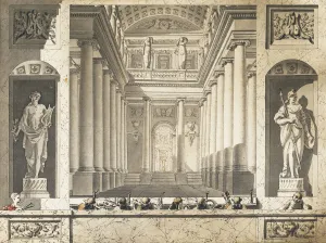 Grey Ink Prints: Theatre des Tuileries, 1788. Artist: Anonymous